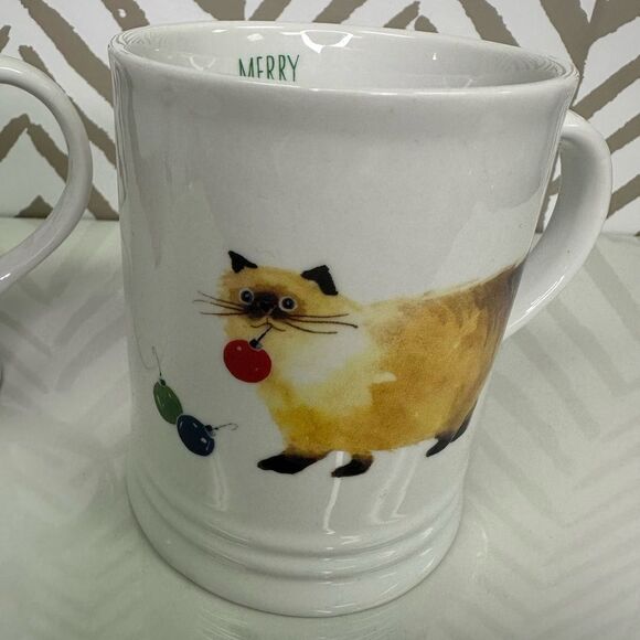 Set of 2 Cute Merry Christmas Cat Mugs - Picture 3 of 5